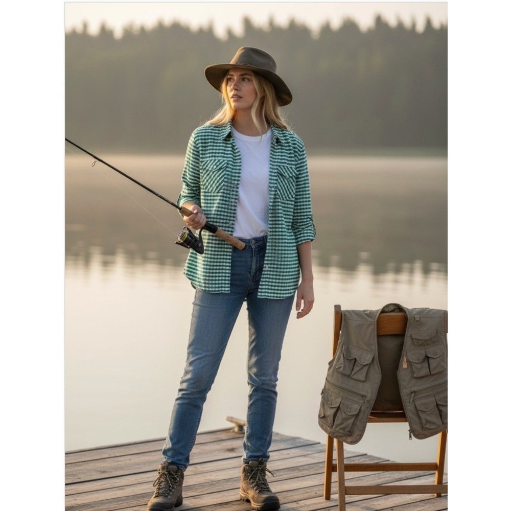 Simms Guide Series Vented Pearl Snap Button Down Fishing‎ Shirt L Gorpcore